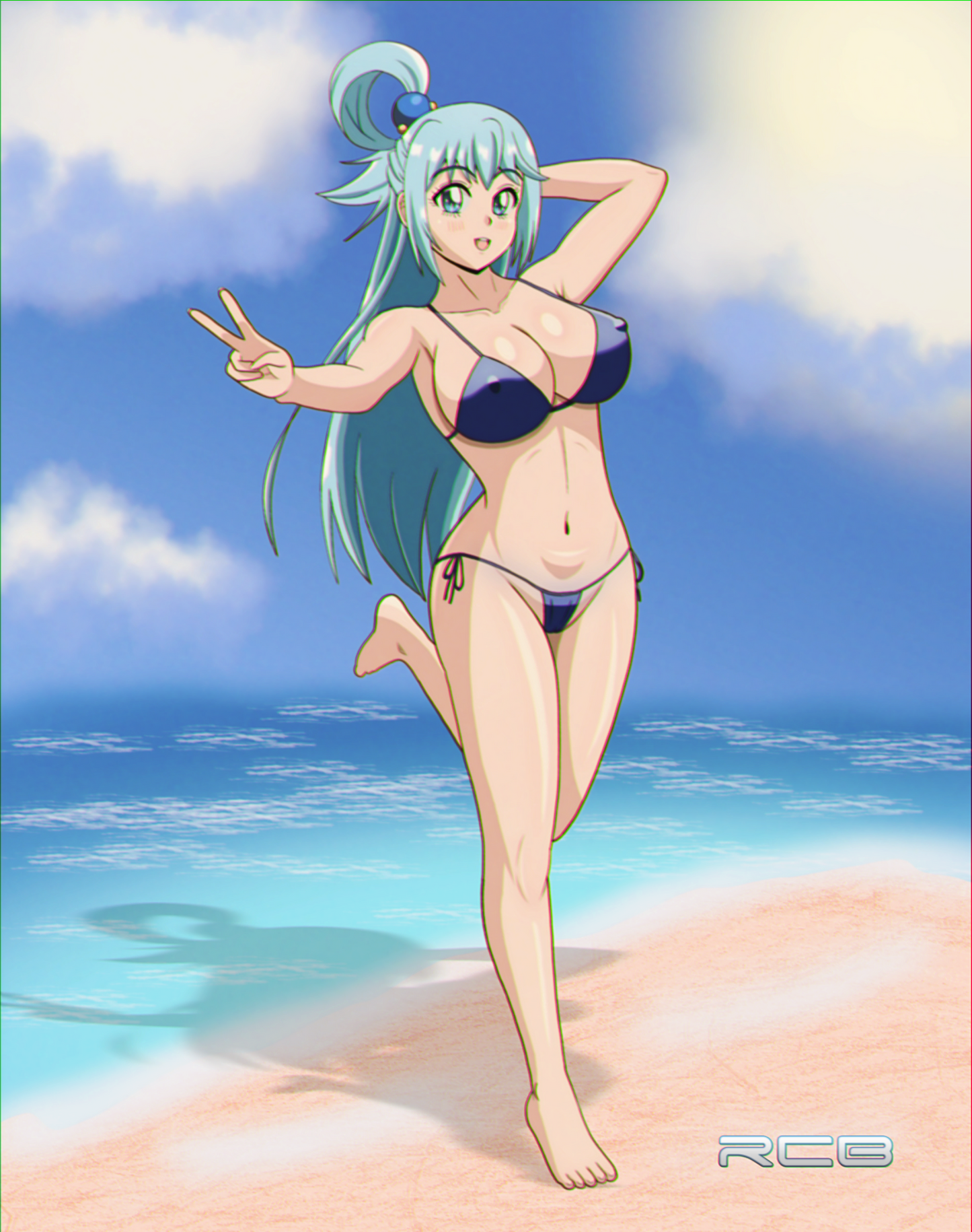 Aqua 11 x 14 Fan Art Print
