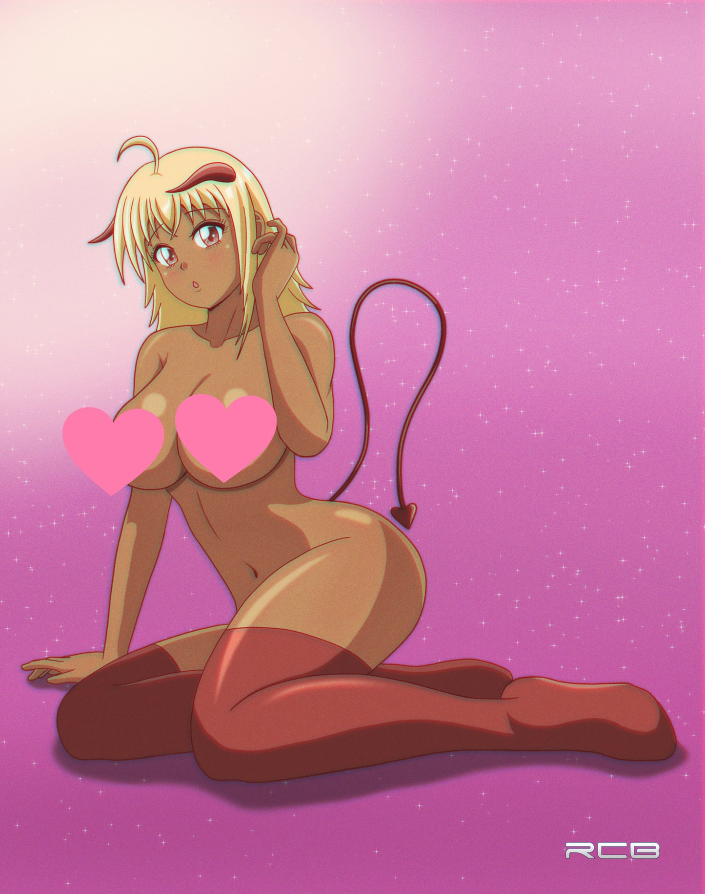 LEWD Rheya (Devil Girl) 11 x 14 Art Print