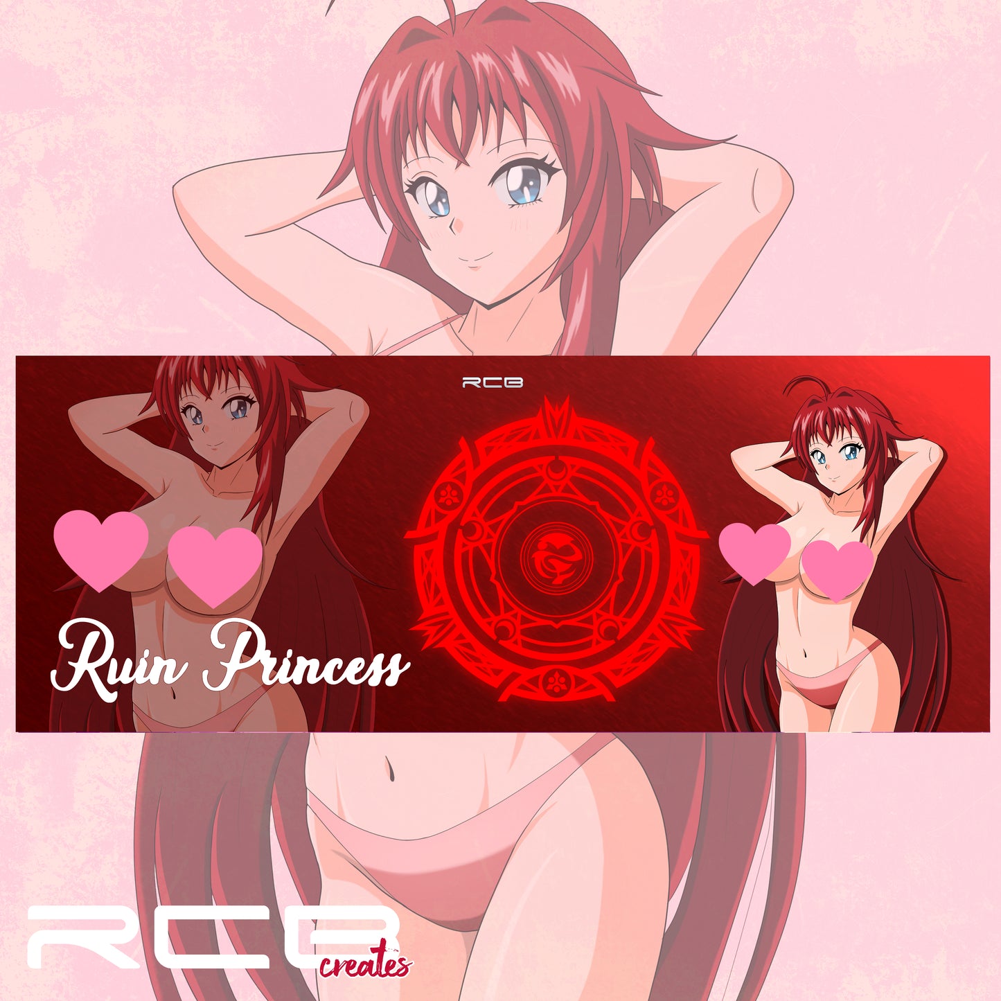 LEWD Rias Gremory Mouse Pad Desk Mat