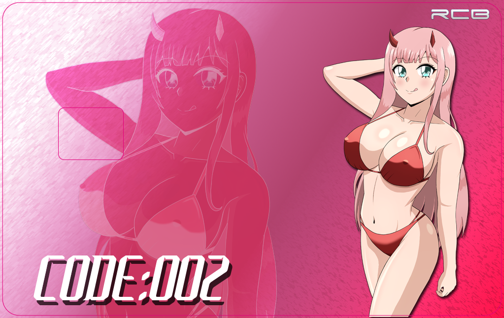 Zero Two Card Hugger Sticker